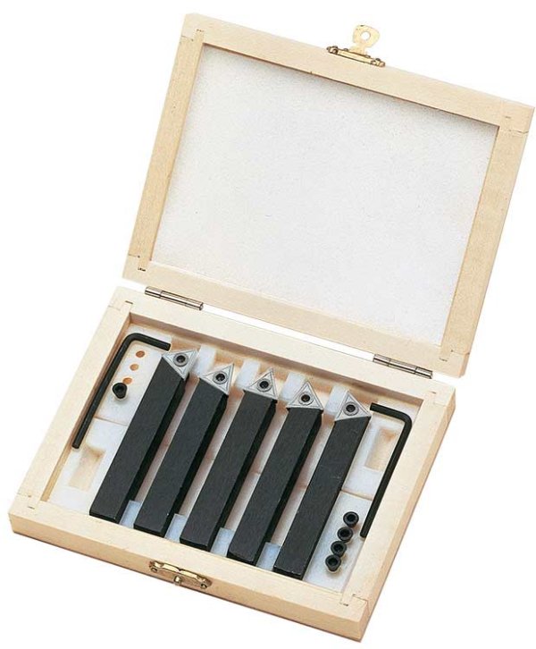 Clamped Turning Tool Set 0.6/0.8/0.9 in, 9-pc - Tools for lathes