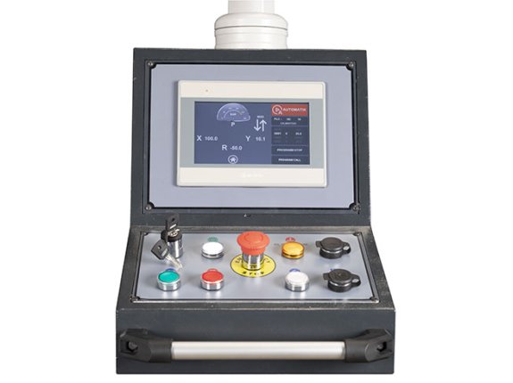 Intuitive controller with large touchscreen and three operating modes: manual/semi-auto/automatic