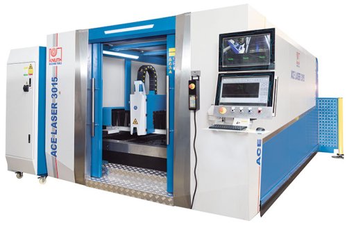 ACE Laser 3015 4.0 R - Fiber laser (Raycus) cutting system with shuttle table, wide machining and performance spectrum, gas console and filtered vacuum system